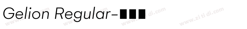 Gelion Regular字体转换